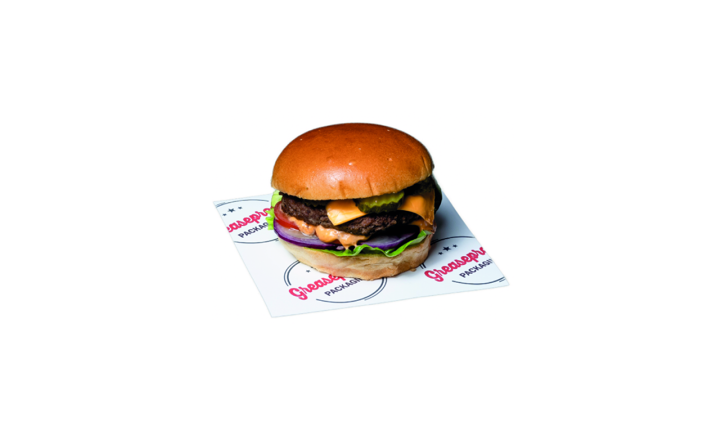 1. 160 x 160mm White Printed Greaseproof Paper 01 1